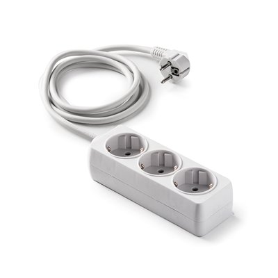 Base múltiple 3 tomas TT 16A 1,5m FAMATEL 9/503 ecológica