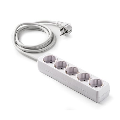 Base múltiple 5 tomas TT 16A 1,5m FAMATEL 9/505 ecológica