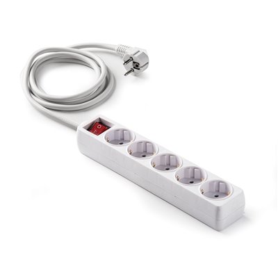 Base múltiple 5 tomas TT 16A 3m con interruptor FAMATEL 9/805 ecológica 