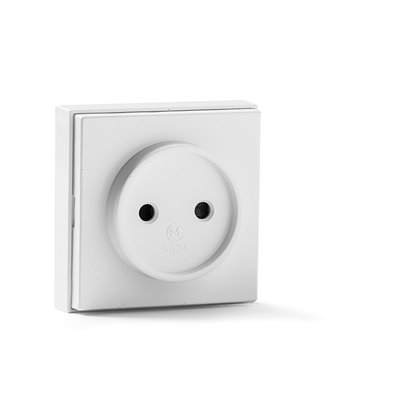 Base sin TT 16A 250V de superficie serie Living 5000 FAMATEL 5024-B blanco
