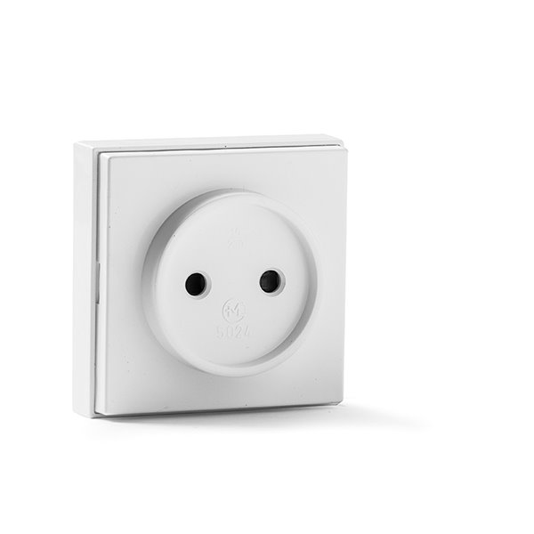 Base sin TT 16A 250V de superficie serie Living 5000 FAMATEL 5024-B blanco