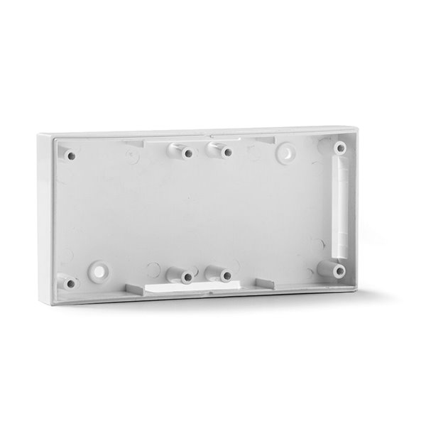Zócalo doble de superficie serie Living 5000 FAMATEL 5502-B blanco