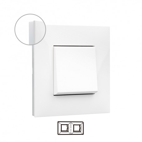 Marco 2 elementos  Legrand 741002 serie Valena Next color blanco opal
