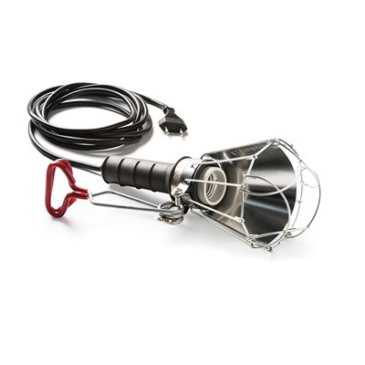 Lámpara portátil goma+pinza 100W con cable 5m IP20 E27 FAMATEL 52403