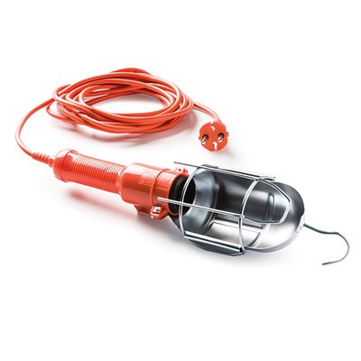 Lámpara portátil 60W con cable 5m IP20 E27 FAMATEL 2431 naranja
