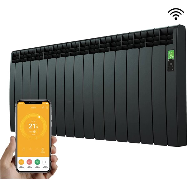 Radiador electrico Rointe DNB1600RAD serie D BLACK 15 modulos 1600W