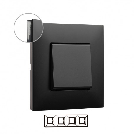 Marco 4 elementos  Legrand 741054 serie Valena Next color Dark fume