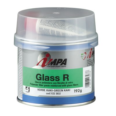  Masilla Poliéster reforzada con fibra de vidrio Impa GLASS R 200g Miarco 24398