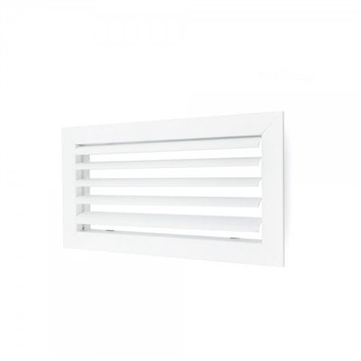 Rejilla de barras fijas de aluminio blanco 200x100 mm EV CONFORT VMCREJ200100