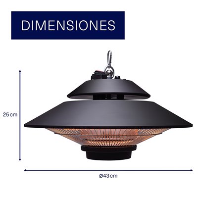 Radiador de techo infrarrojo GABARRON IFT-1500 1500W 50201500