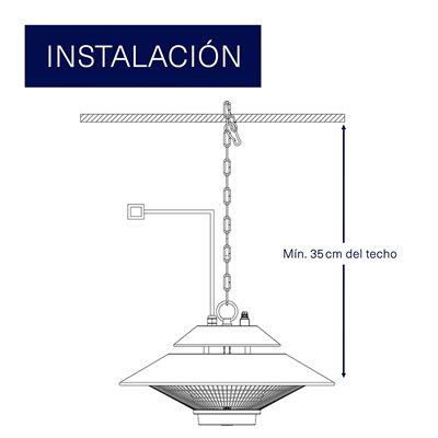 Radiador de techo infrarrojo GABARRON IFT-1500 1500W 50201500