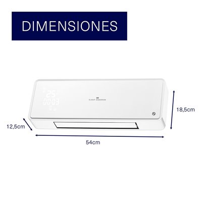 Calefactor ceramico Split Elnur Gabarron 90222000 1000/2000w CCB-2000 Blanco