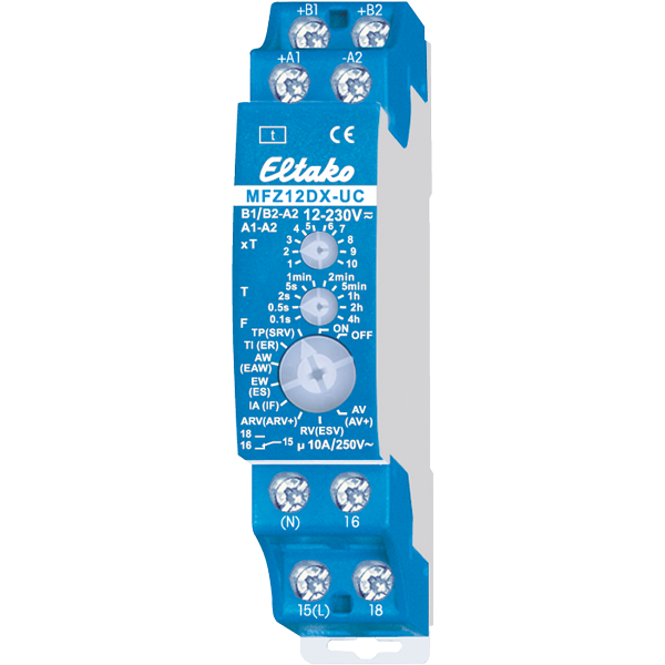 Rele multifuncion 250V MFZ12DX-UC ELTAKO 23001005 10A 1NA 18 Funciones