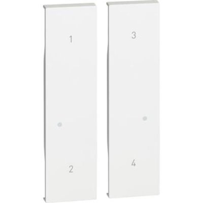 Tecla doble Bticino KW37M2 serie Living Now with Netatmo color Blanco