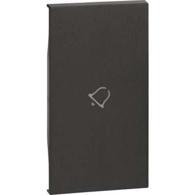 Tecla campana funda serigrafiada BTICINO KG01MH2D Living Now 2 módulos Dark