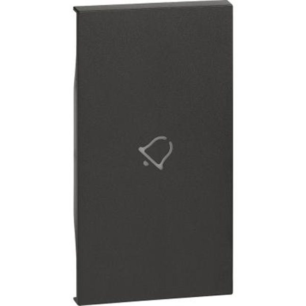 Tecla campana funda serigrafiada BTICINO KG01MH2D Living Now 2 módulos Dark