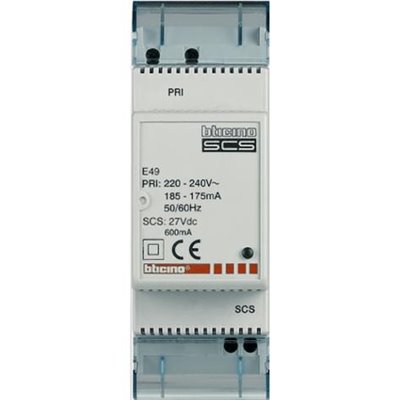 Fuente alimentación 230V 600mA 2 módulos BTICINO E49 MyHOME_UP