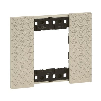 Marco embellecedor Bticino KA4802MM Living Now 2 modulos Optic