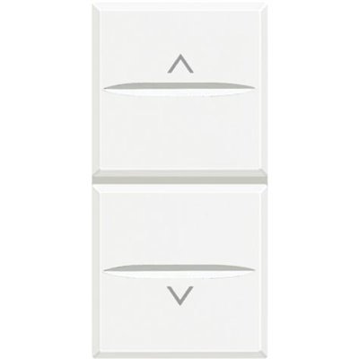 Conmutador doble para persianas BTICINO Axolute HD4027 blanco 1 módulo