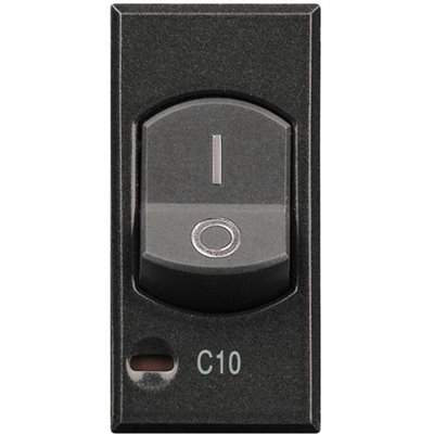 Interruptor magnetotérmico 10A 1 módulo BTICINO Axolute HS4301/10 Antracita