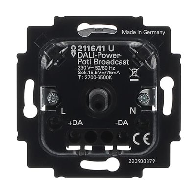 Regulador giratorio potenciometro DALI con fuente de alimentacion NIESSEN 8161.7 serie SKY