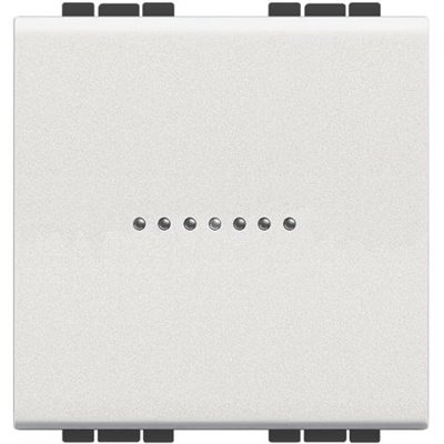 Interruptor iluminable axial 2 módulos BTICINO Livinglight N4051M2AN Blanco