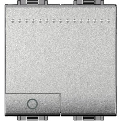 Pulsador 10A lámpara iluminable 2 módulos BTICINO Livinglight NT4043M2N Tech