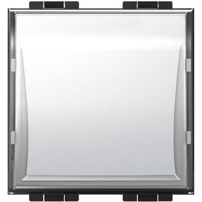 Pulsador portaetiquetas 10A iluminable 2 módulos BTICINO Livinglight LN4040 Blanco