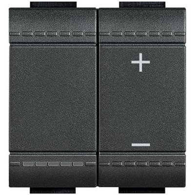 Regulador luz por pulsación 2 módulos 600W BTICINO Livinglight L4408N Antracita