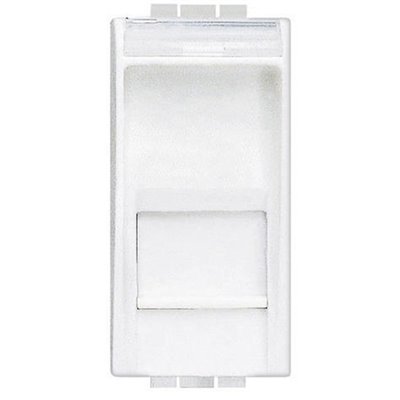 Base RJ45 STP 1 módulo BTICINO Livinglight N4279C6A Blanco cat6A