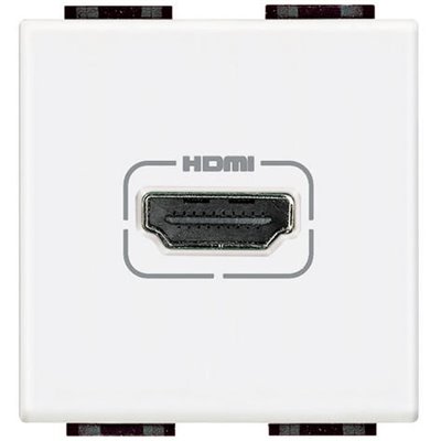 Base video HDMI 2 módulos BTICINO Livinglight N4284 Blanco