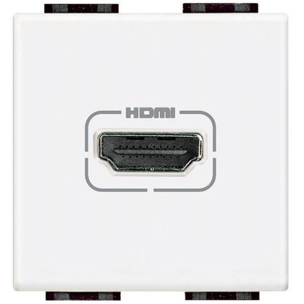 Base video HDMI 2 módulos BTICINO Livinglight N4284 Blanco