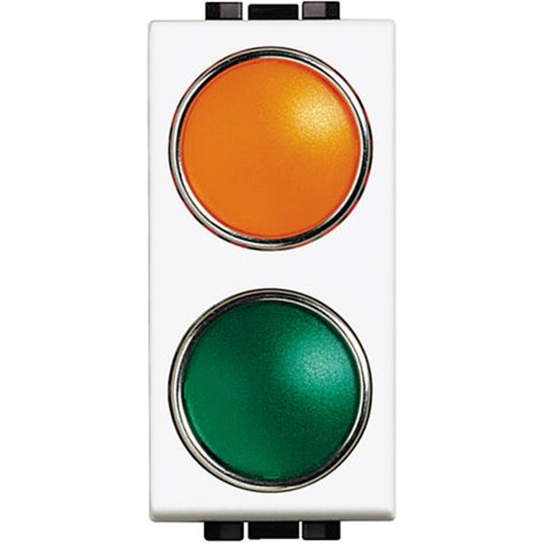 Portalámpara difusor naranja/verde 1 módulo BTICINO Livinglight N4372AV Blanco