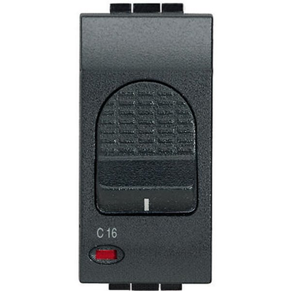 Interruptor automático magnetotérmico 16A 1 mód BTICINO Livinglight L4301/16 Antracita