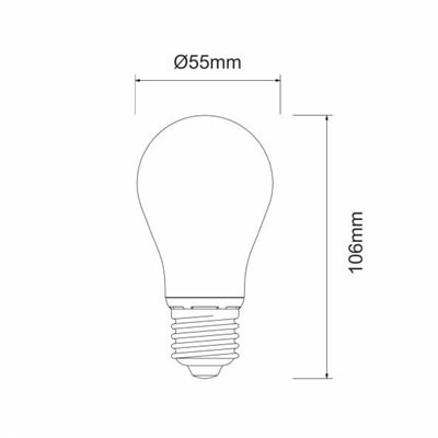 Bombilla standard Led E27 6w 4000K BENEITO FAURE 592125S-6F(N)