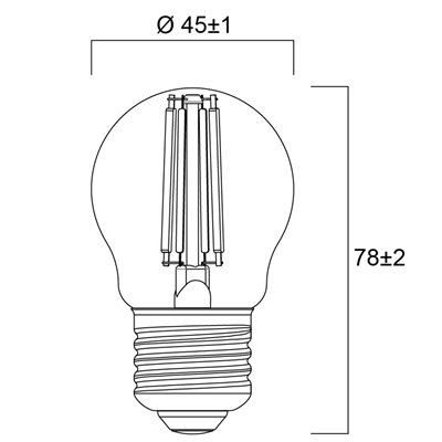 Bombilla Led TOLEDO Esferica regulable E27 4.5w 2700K SYLVANIA 0029491