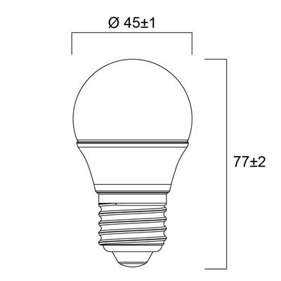 Bombilla Led TOLEDO esferica E27 6.5w 4000K SYLVANIA 0029633