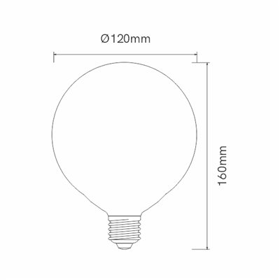 Bombilla globo Led E27 16w 3000K BENEITO FAURE 3522