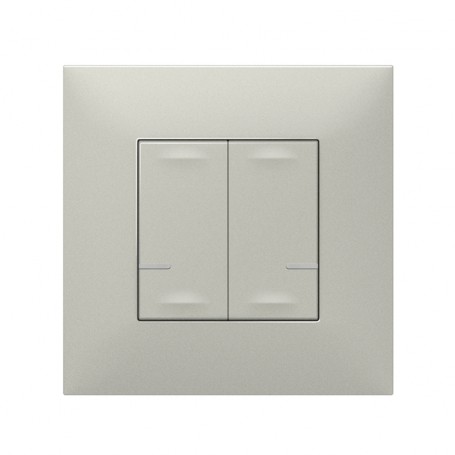 Comando Doble de iluminacion inalambrico Legrand 741842 serie Valena Next with Netatmo color Aluminio