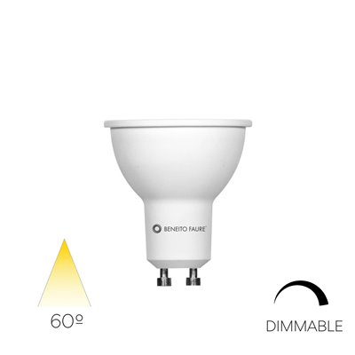 Bombilla Led HOOK dimmable GU10 6w 2700K BENEITO FAURE 3654-N