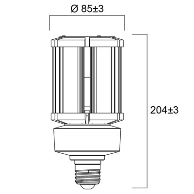 Bombilla industrial Led TOLEDO Performer T85 E27 36w 4000K SYLVANIA 0028371