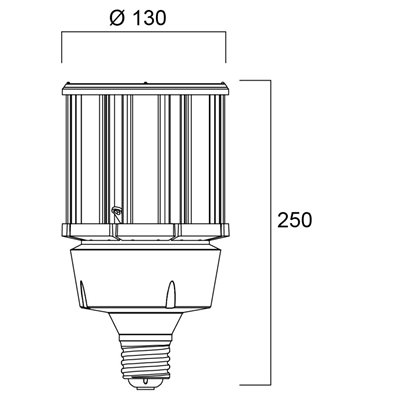 Bombilla industrial Led TOLEDO Performer T130 E40 80w 4000K SYLVANIA 0028379
