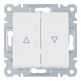 Pulsador para persiana Hager Lumina Intense WL0320 color Blanco