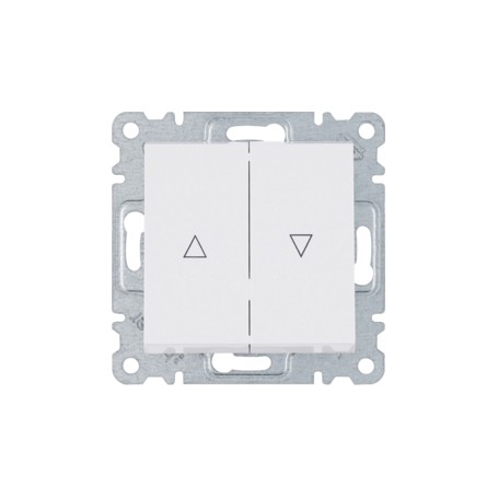 Pulsador para persiana Hager Lumina Intense WL0320 color Blanco
