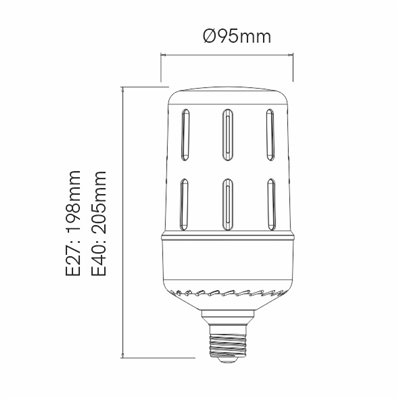 Bombilla Led industrial Aria 30W E40 5000K 3550Lm BENEITO FAURE 3857