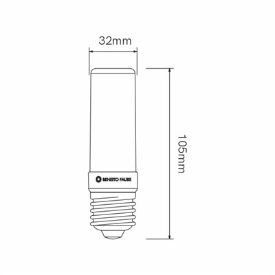 Bombilla Led HQI tubular E27 10W 4000K 1030Lm BENEITO FAURE 3571
