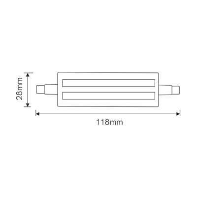 Bombilla Led Lineal tubular R7s 13W 3000K 1700Lm BENEITO FAURE 3904