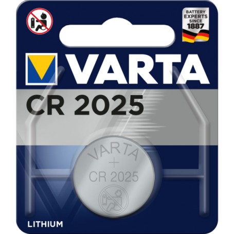 Pila boton alcalina Varta CR-2025 Litio 3V 170mAh