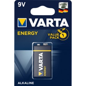 Pila alcalina 6LR61 Varta 9V Energy