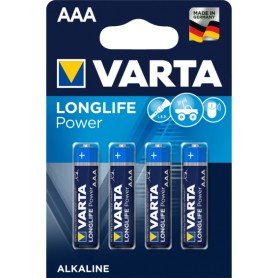 Pila alcalina LR03 AAA Varta Blister 4 pilas Longlife power